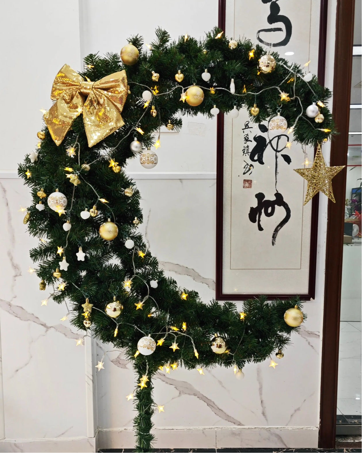 6 Ft Ramadan Eid Islamic Crescent Moon Tree Stand Home Decor Large 6 Feet White