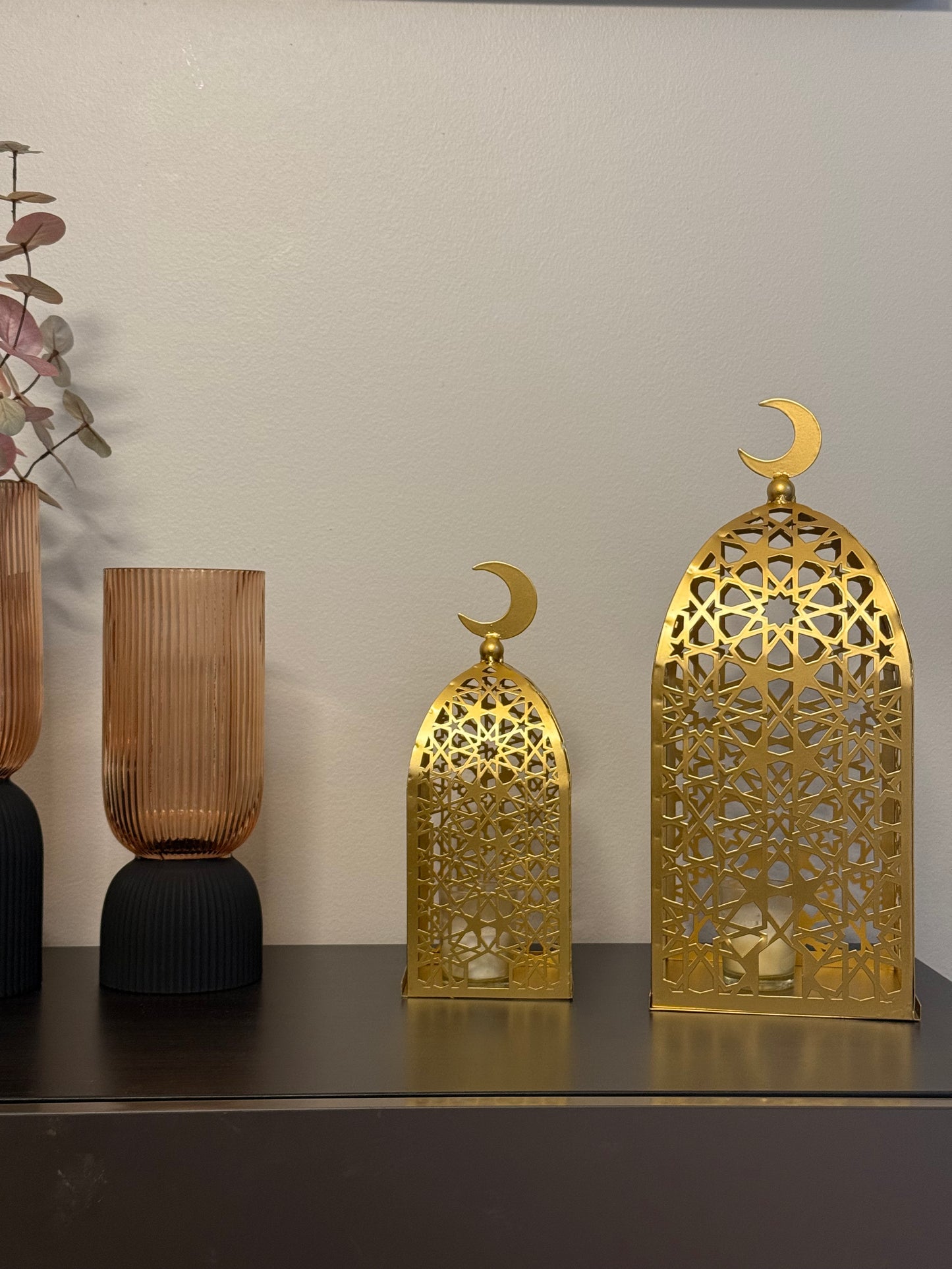 Islamic Lanterns Candle Holder set of 2 - Ramadan Decor