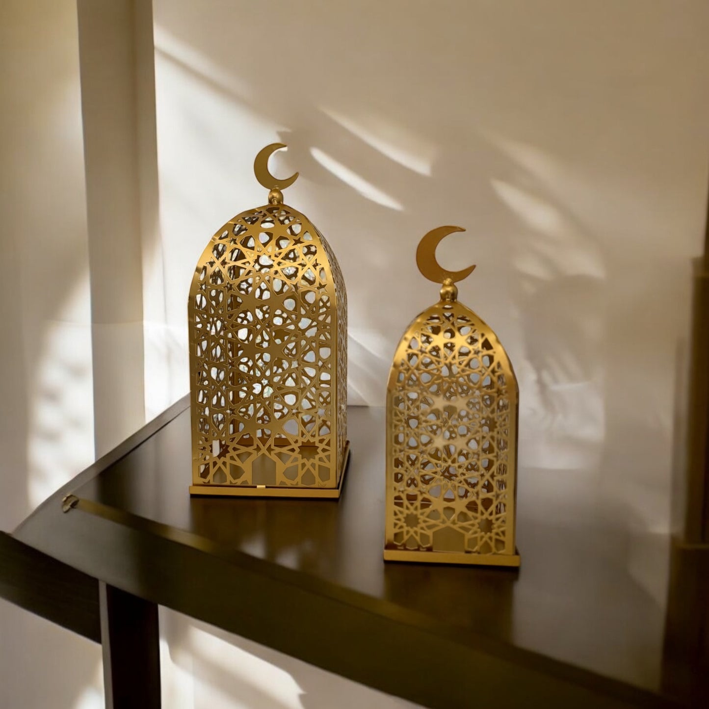 Islamic Lanterns Candle Holder set of 2 - Ramadan Decor