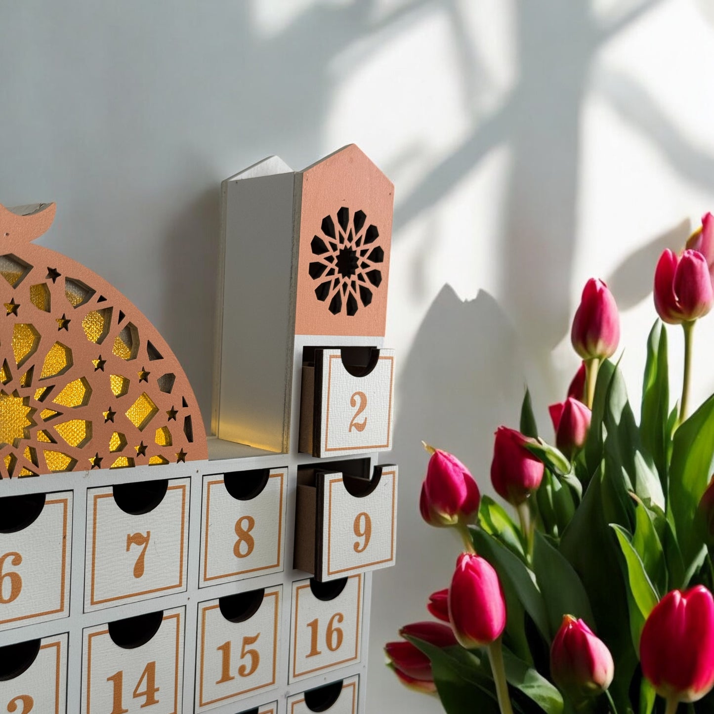 Ramadan Calendar Countdown - Luxurious Wooden Iftar Gift Tracker Eid