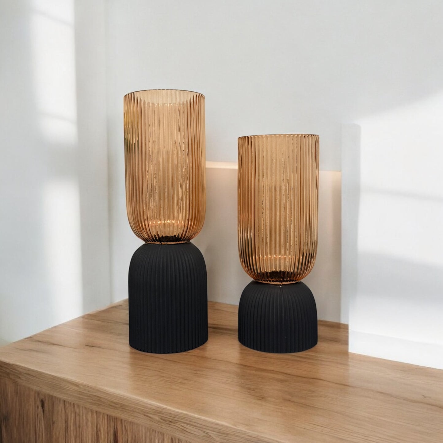 Coffee Vases Set of 2 Luxury Modern Home Decor Contemporary Minimalist Minimalism Brown Black Beige Vase Unique