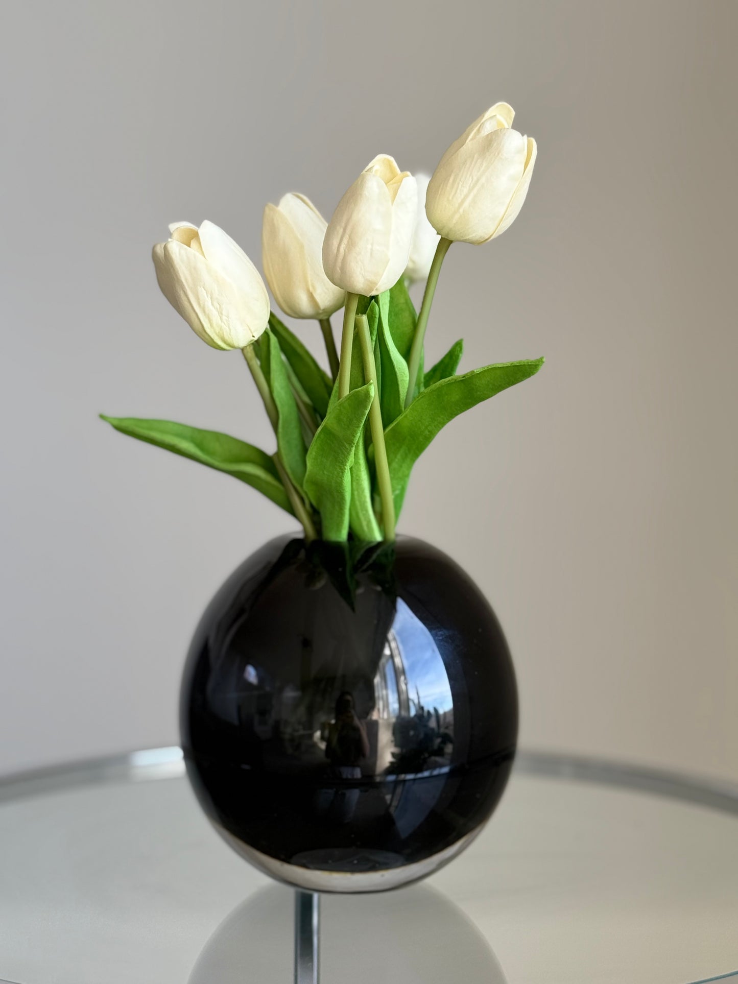Glass Murrano Black Vase - Modern Home Decor
