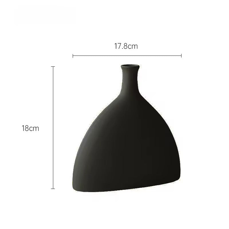 Black Sculptural Vase Set of 4 – Modern Decorative Vases for Home