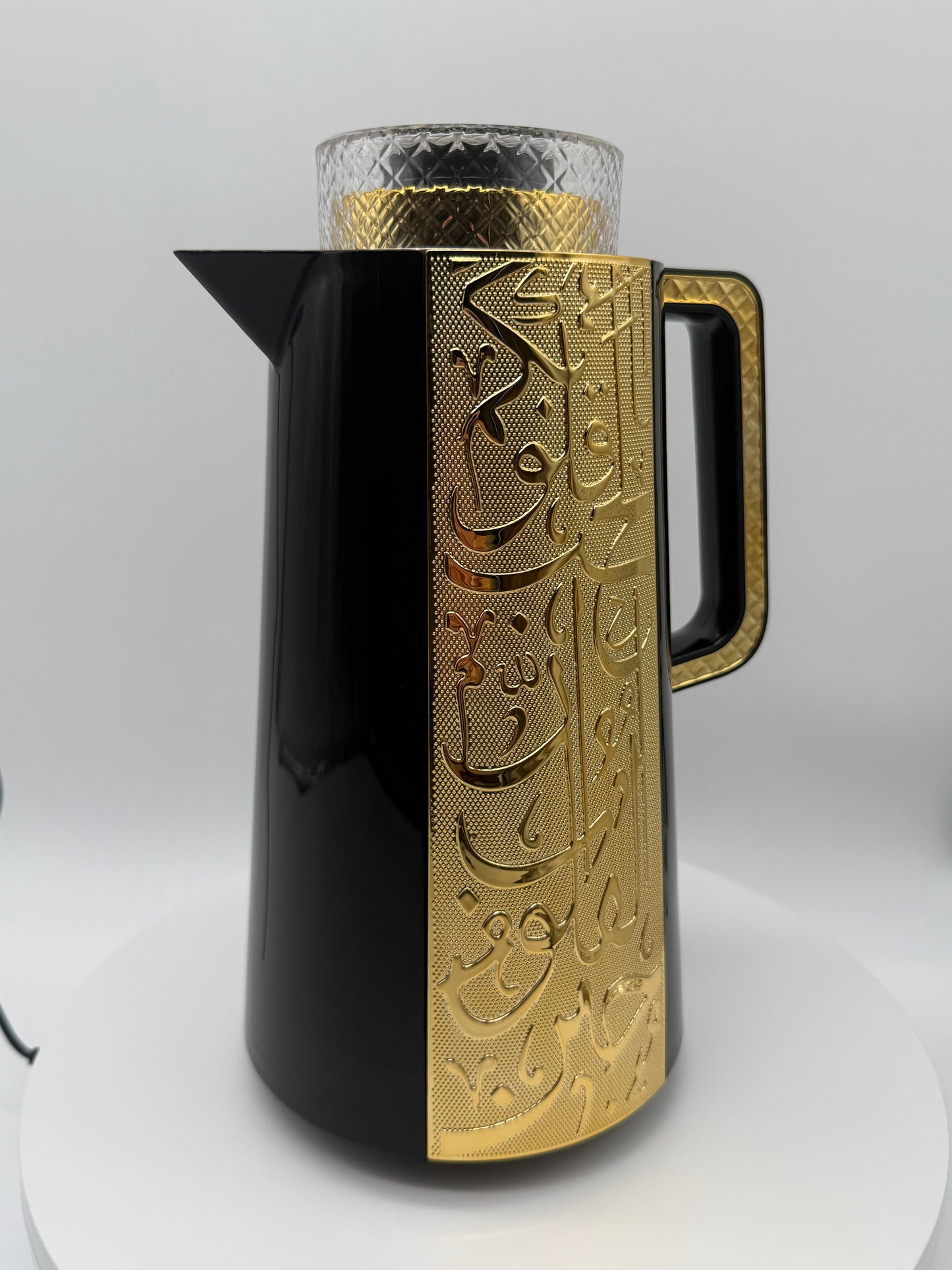 Luxury Black & Gold Arabic Calligraphy Thermos – 1L Insulated Coffee & Tea Flask Ramadan & Eid Decor
