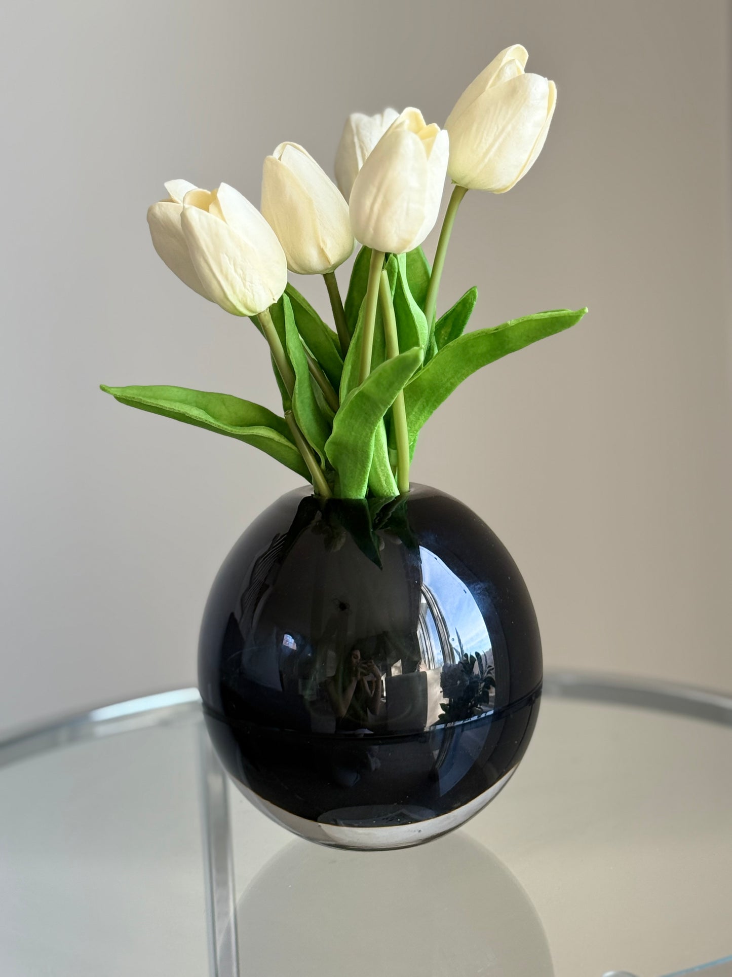 Glass Murrano Black Vase - Modern Home Decor