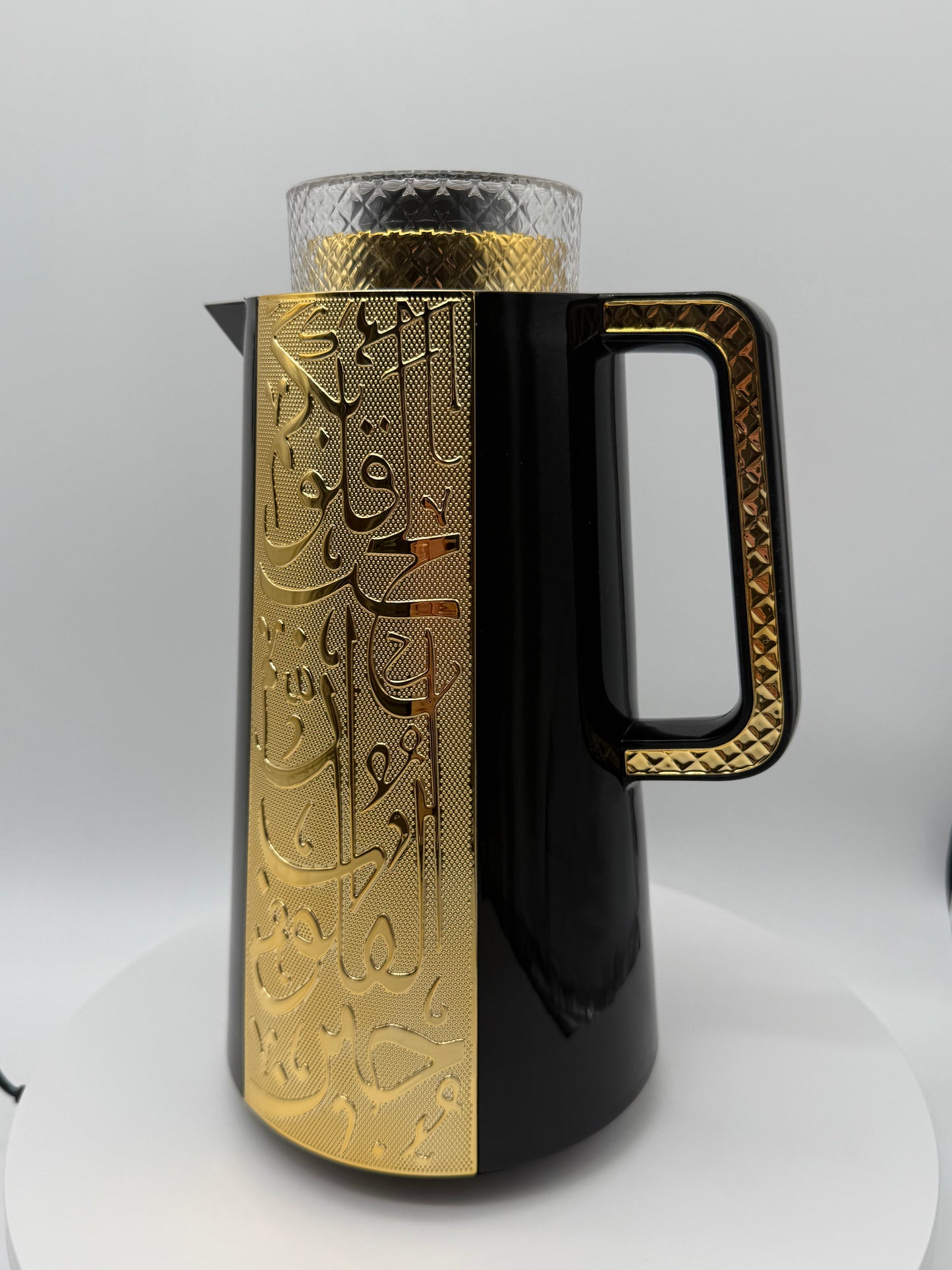 Luxury Black & Gold Arabic Calligraphy Thermos – 1L Insulated Coffee & Tea Flask Ramadan & Eid Decor