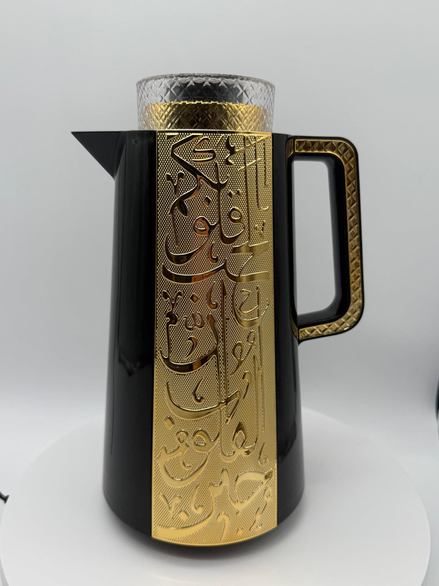 Luxury Black & Gold Arabic Calligraphy Thermos – 1L Insulated Coffee & Tea Flask Ramadan & Eid Decor