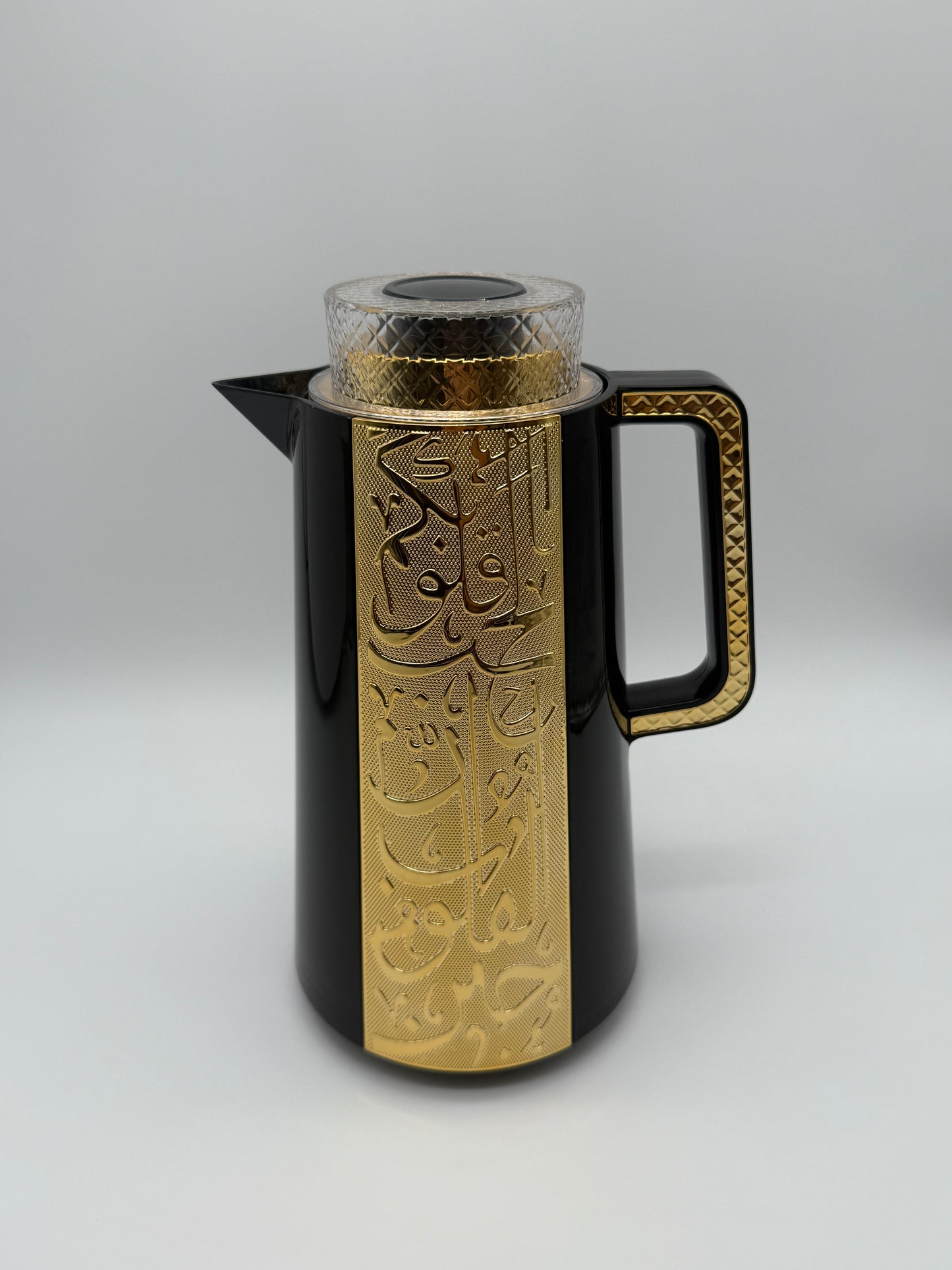 Luxury Black & Gold Arabic Calligraphy Thermos – 1L Insulated Coffee & Tea Flask Ramadan & Eid Decor